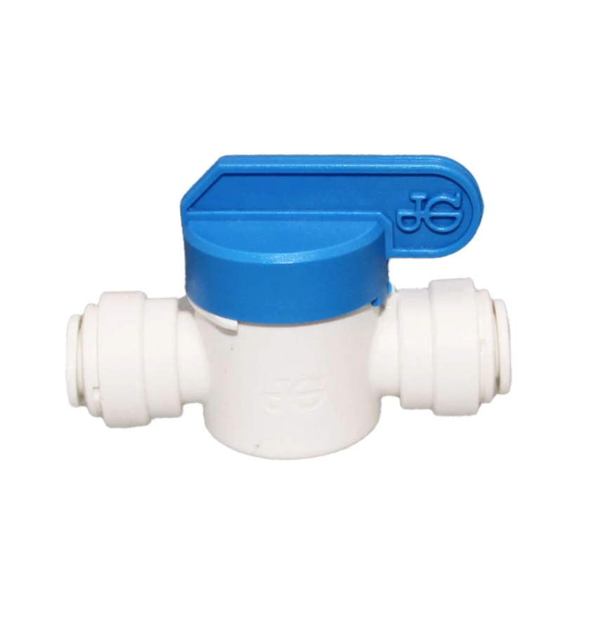 Shut-Off Valve-Polypro Straight - 3/8 Tube x 3/8 Tube